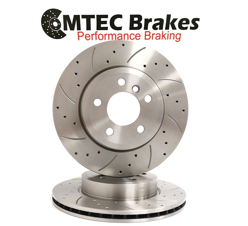 BMW X3 E83 3.0d 05- Front Brake Discs & Mintex Pads Drilled Grooved 325mm gallery