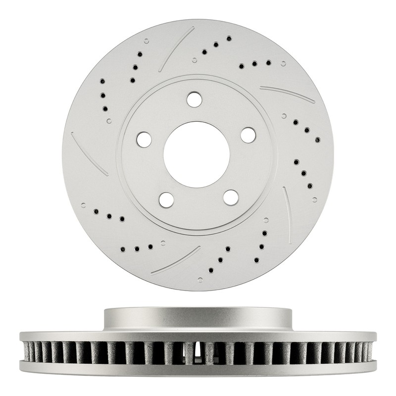 Front Drilled Slotted Coated Brake Rotors Set For LeSabre Impala DeVille 55034 gallery