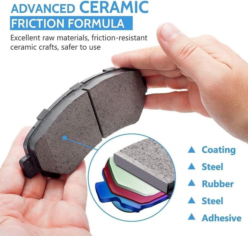 Front Rear Drilled Rotor Brake Pad for Town & Country Grand Caravan Dual Piston gallery