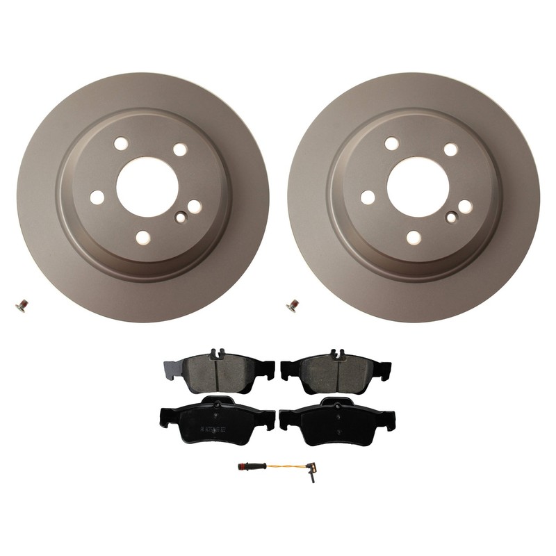Hella Rear Rotors Akebono Euro Ceramic Disc Brake Pad Kit For C215 CL500 W220 S