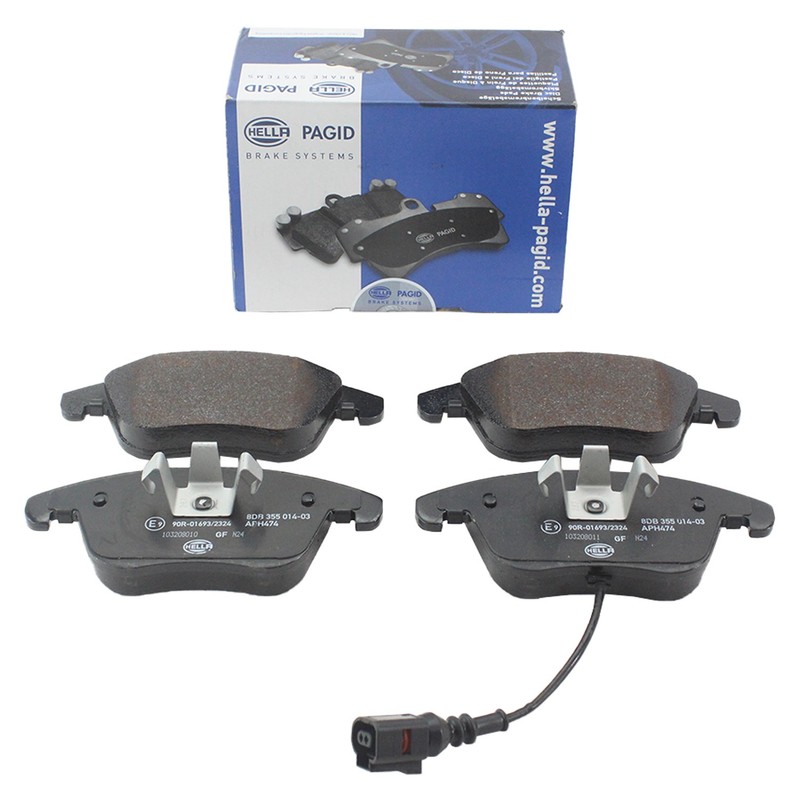 DuraGo Front Rotor Hella Low-Met Disc Brake Pad Kit For Volkswagen Passat Tiguan gallery