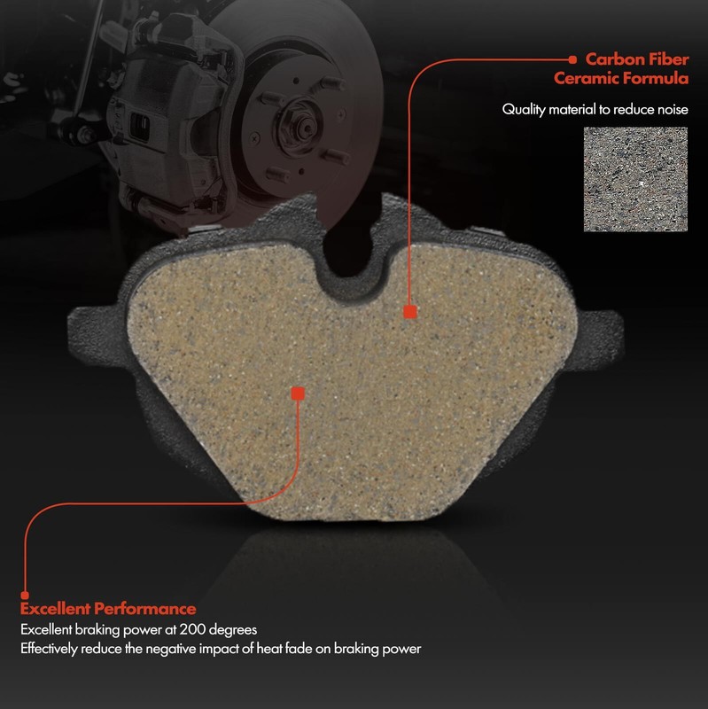6Pcs Rear Disc Brake Rotor & Ceramic Brake Pad for BMW 528i 11-16 535d 535i F10 gallery