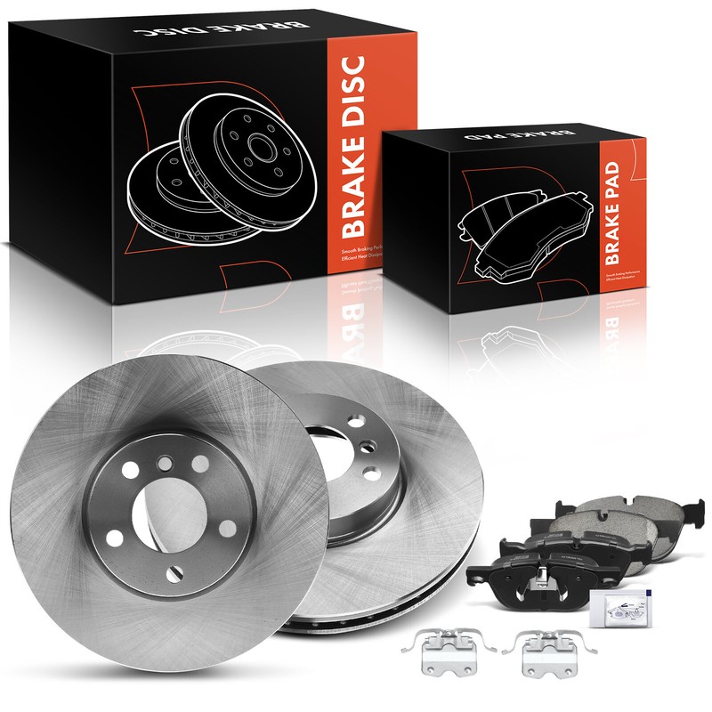 Front Disc Brake Rotors & Ceramic Brake Pads for BMW X5 2007-2012 X6 2011-2012