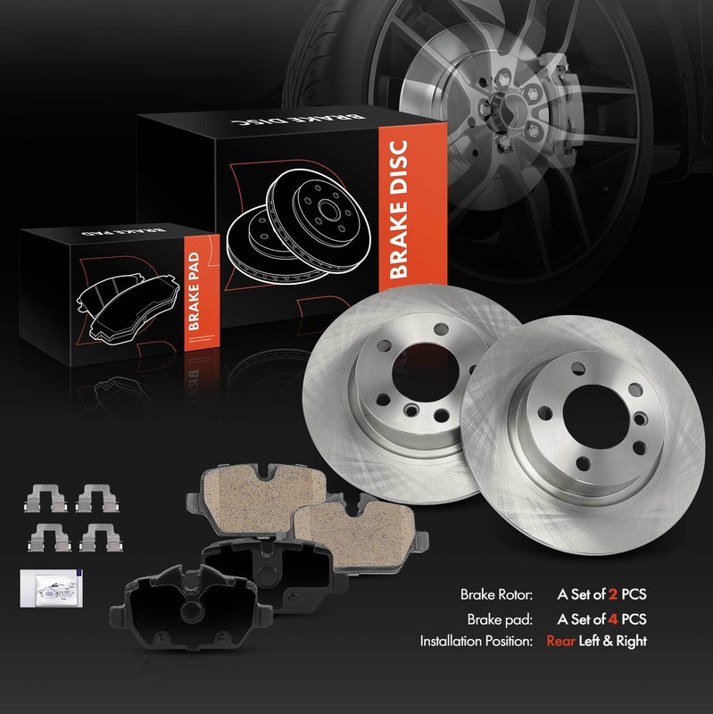 Disc Brake Rotors & Brake Pads for Mini Cooper Countryman 2013-2016 Rear Side gallery