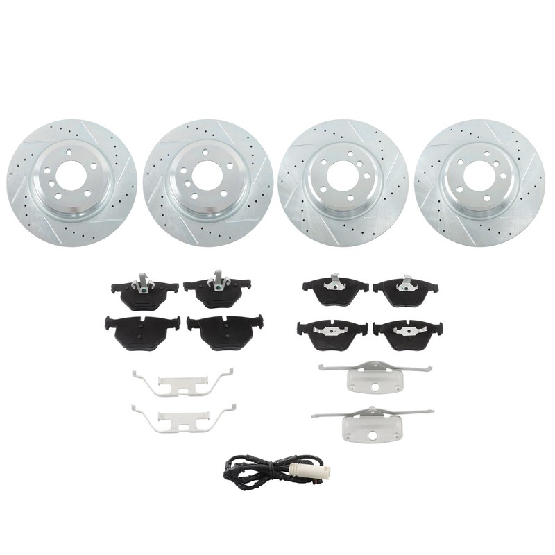 Labwork Drilled Brake Rotors & Ceramic Pads Front Rear For BMW E92 335d 335i gallery
