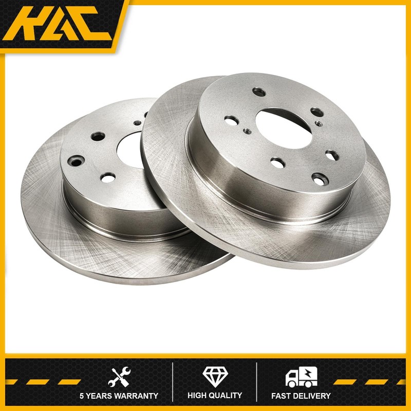 2x Rear Solid Rotors 11.07’’ Fits 2006-2012 2013 2.5L 2014-2018 Toyota RAV4