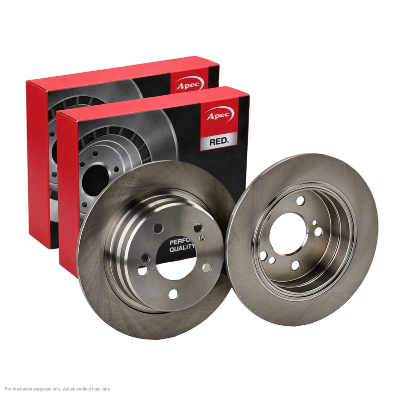 2x APEC Rear Brake Discs for CHRYSLER CROSSFIRE Roadster 278mm Solid DSK650