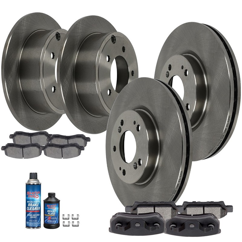 Front & Rear Brake Rotors Discs Brake Pads Fits CHRYSLER 200 2011 2012 2013 2014