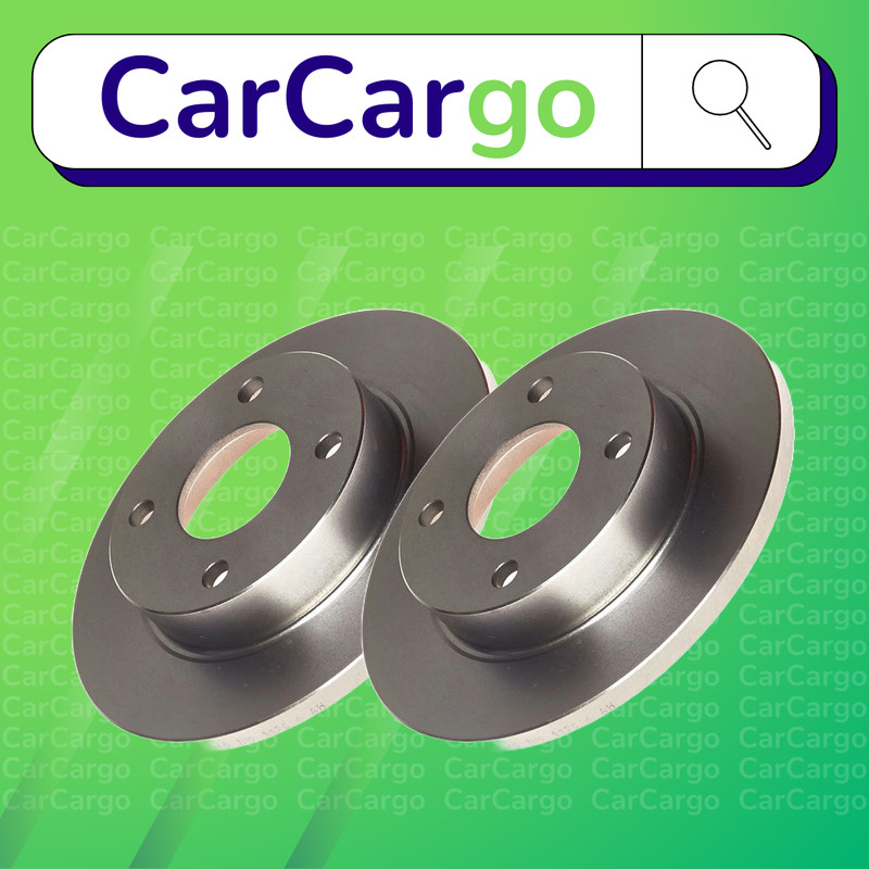 Premium Solid Front Brake Discs Pair For Mazda 121 1.3 1996-2003 240 mm