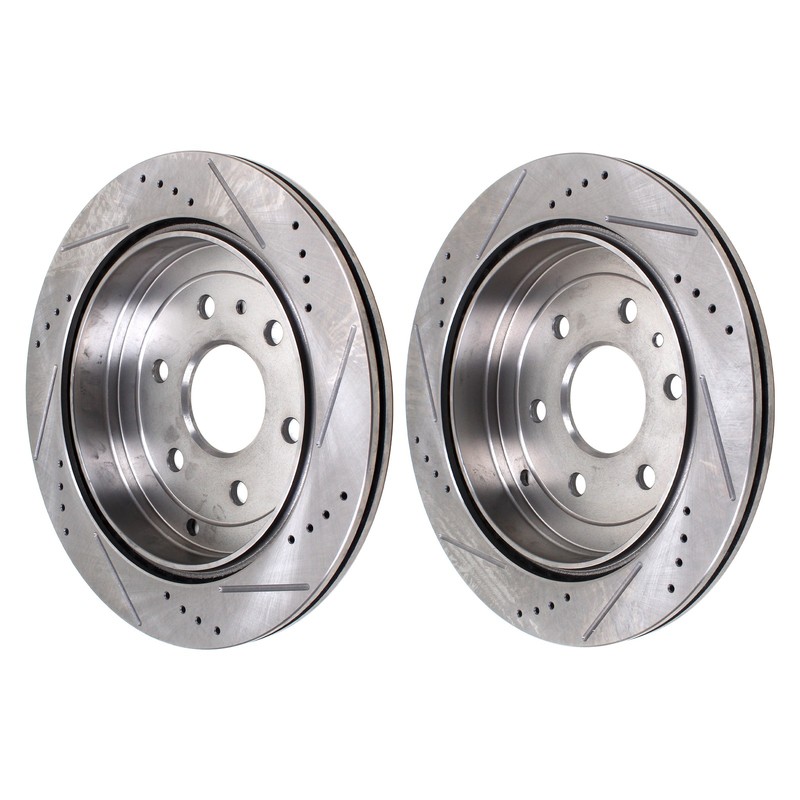 Rear Drilled Brake Rotors 55151 For Saturn Outlook 2007-2010