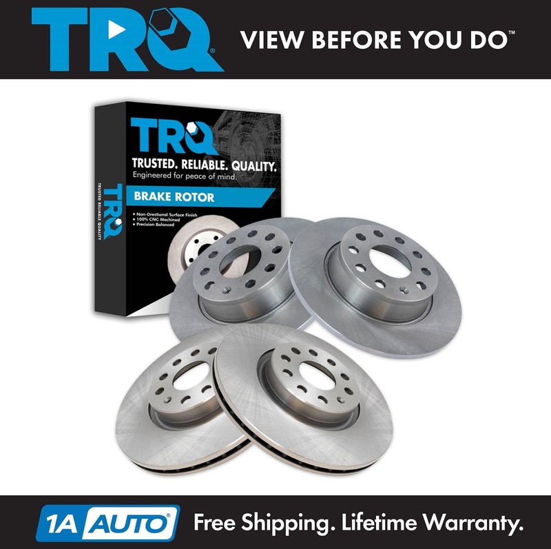 TRQ Brake Rotor Set Fits 2010-2018 Audi 2009-2021 Volkswagen