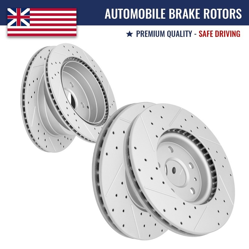 Front & Rear Disc Brake Rotors Kit for 2010 – 2017 Chevy Equinox GMC Terrain