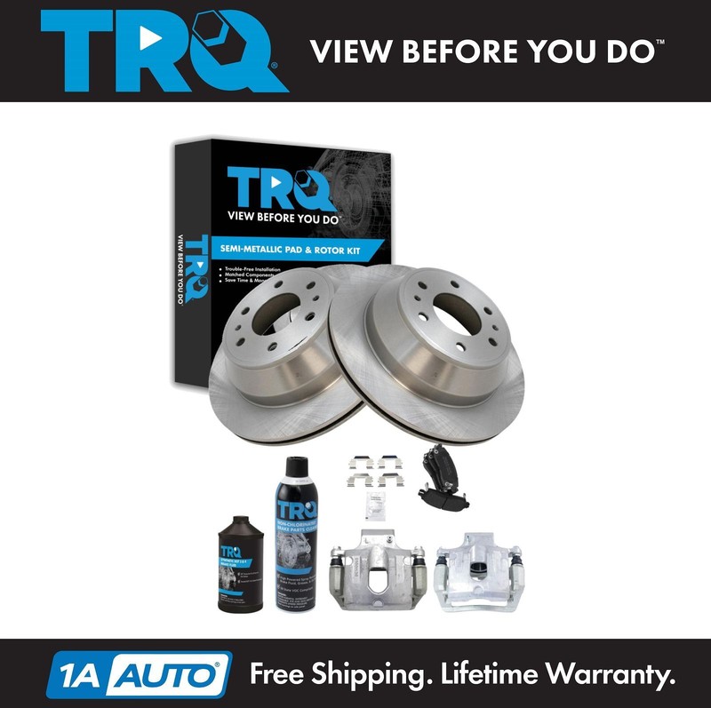 TRQ Rear Brake Pad & Rotor Kit Fits Buick Chevrolet GMC Isuzu Oldsmobile Saab