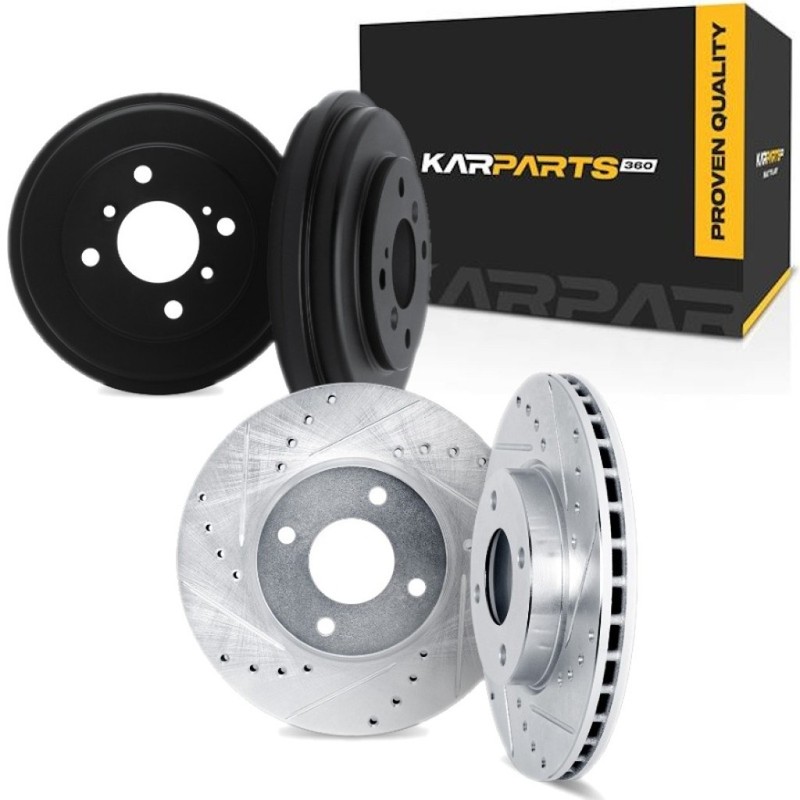 For Ford Aspire 1994-1997 Rotors | Silver | Drilled And Slotted Rotor Style