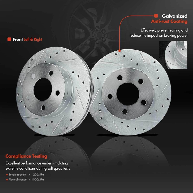 Drilled Brake Rotor & Pads + Brake Caliper for Ford Explorer Mazda B3000 Front gallery