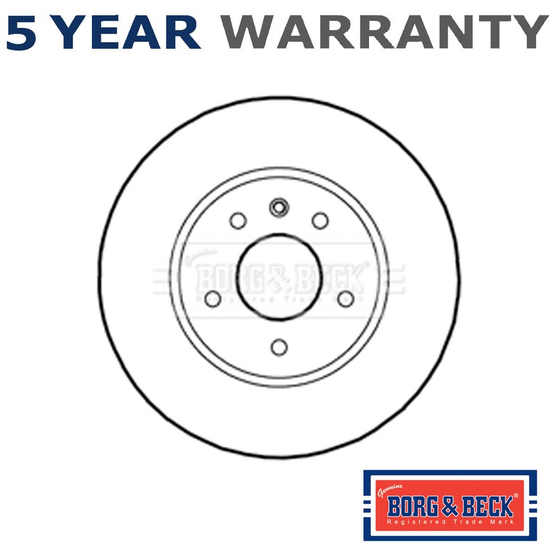 Borg & Beck Front Brake Disc Fits Vauxhall Antara 2006- Chevrolet Captiva 2006-