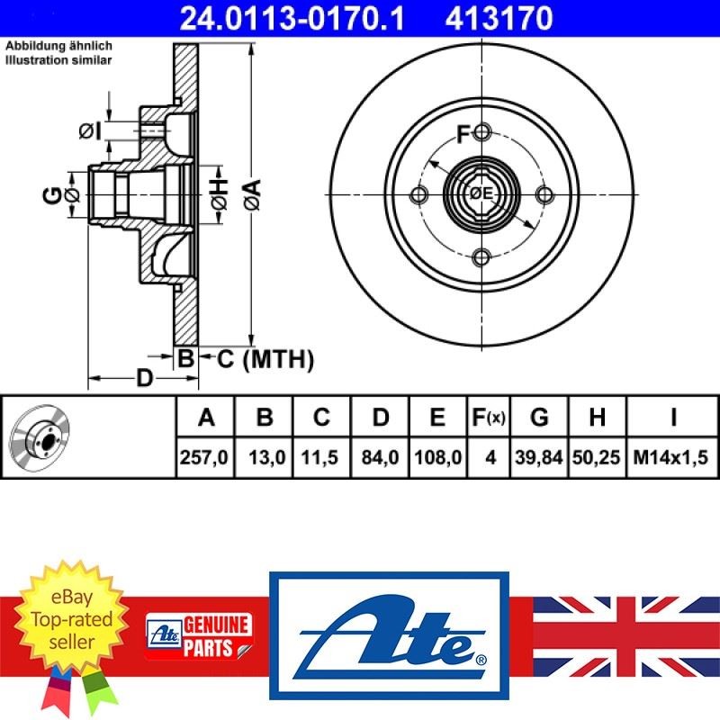 Brake Disc For Porsche 924 75-89 477405583B