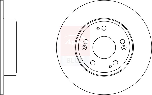 2x Brake Discs Pair Solid Rear 282mm SDK6582 Apec Blue Set 42510TA0A00 Quality gallery