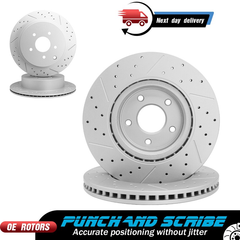 Front + Rear Drilled Rotor for Nissan Murano Pathfinder Infiniti QX60