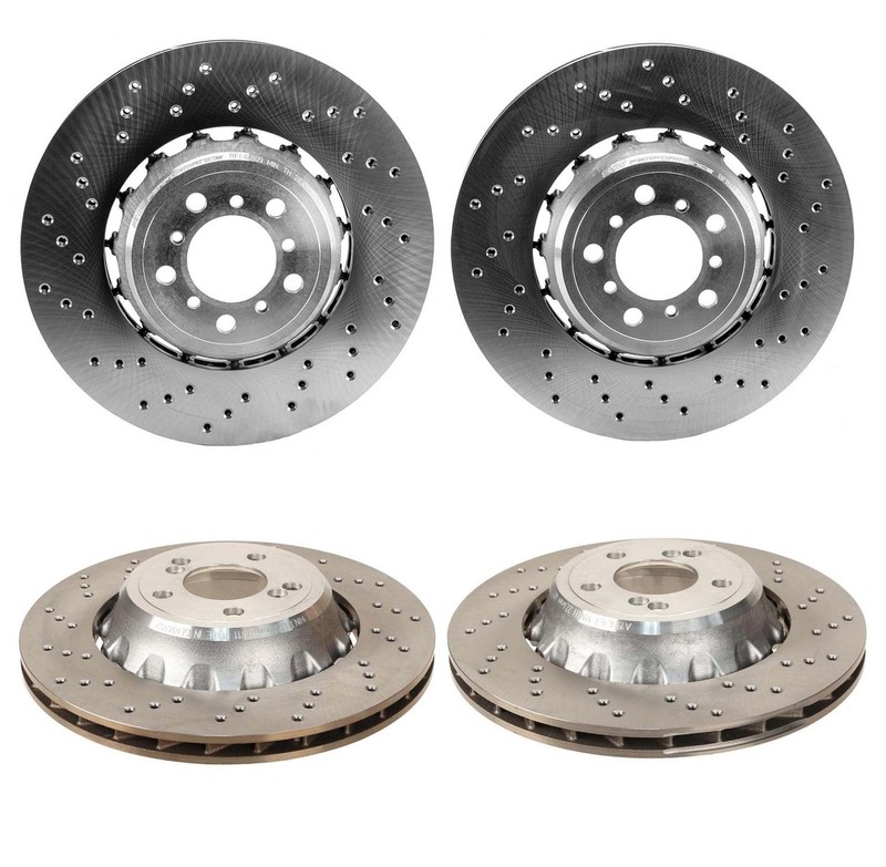 SHW Performance Front & Rear 380mm Drilled Brake Disc Rotors Kit For BMW F87 M2