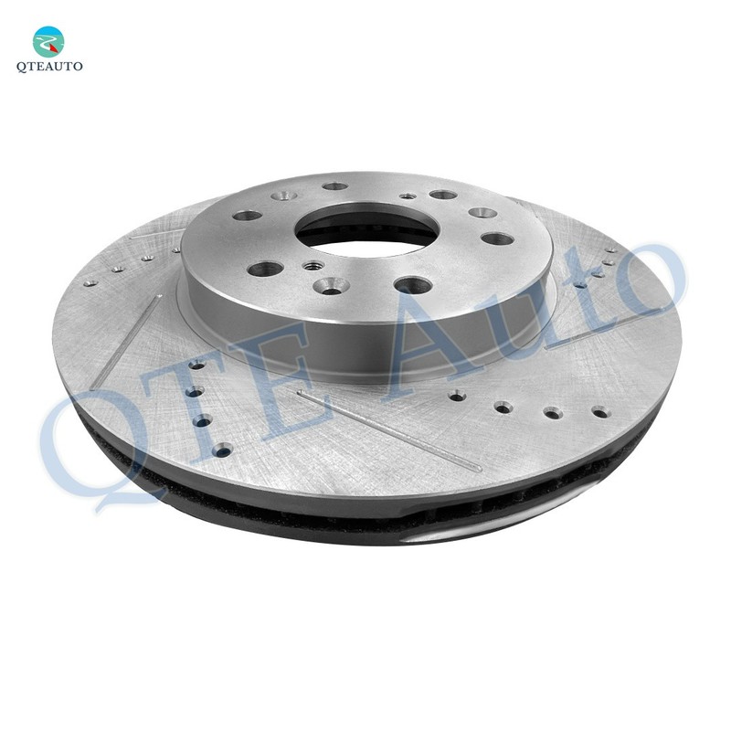Front Left 330mm Drilled Slotted Brake Rotors To 2010-2014 Cadillac Escalade ESV gallery