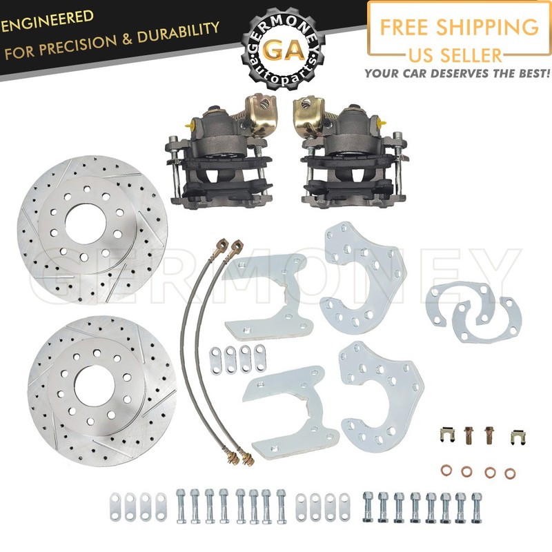 New Rear Brake 11-1/4 Inch Bolt-on Disc Kit w/ E- Brake Caliper For Ford 9 Inch