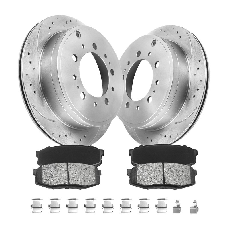 Front Rear Disc Rotors Pads w/ Calipers for 2008-2013 2014 2015 Toyota Sequoia gallery