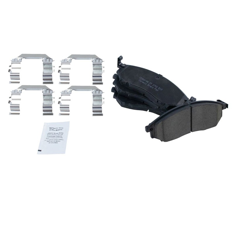 Front Rear Ceramic Brake Pad Performance Coated Rotor Kit w/Chemicals gallery