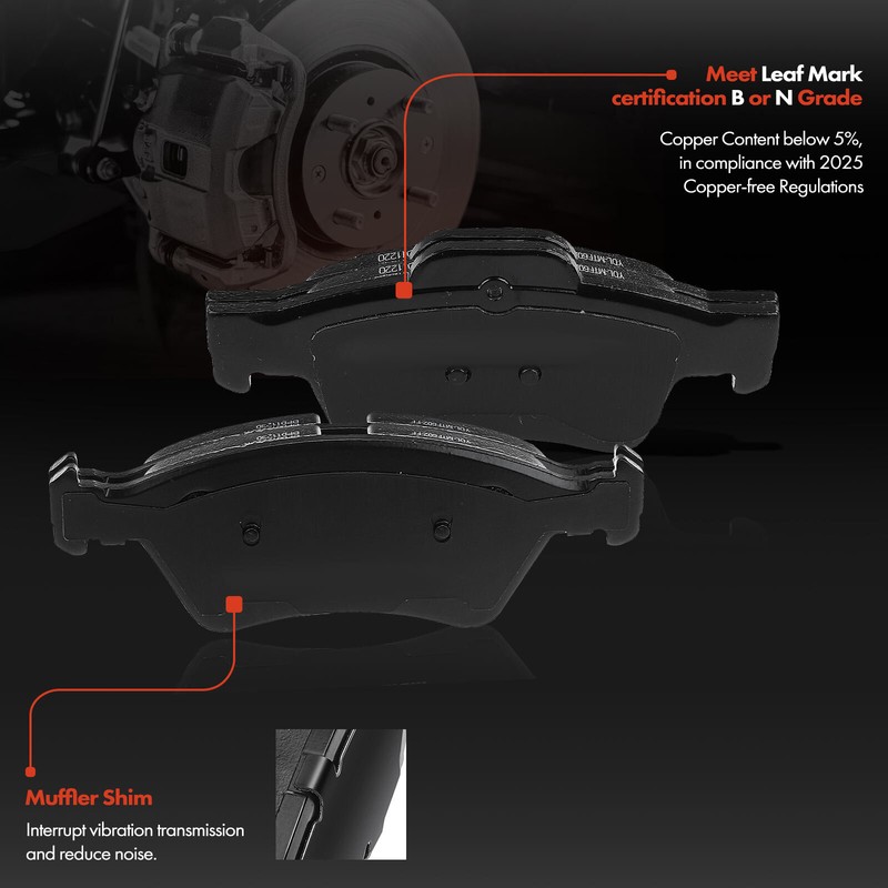 Front & Rear Disc Rotors & Ceramic Brake Pad for Mercedes-Benz GL320 GL350 GL450 gallery
