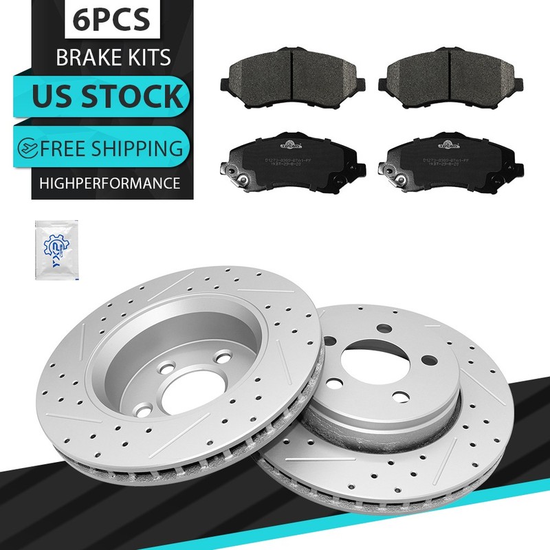 11.89″ Front Drilled Rotors Brake Pads for 2008 – 2012 Dodge Nitro Jeep Liberty