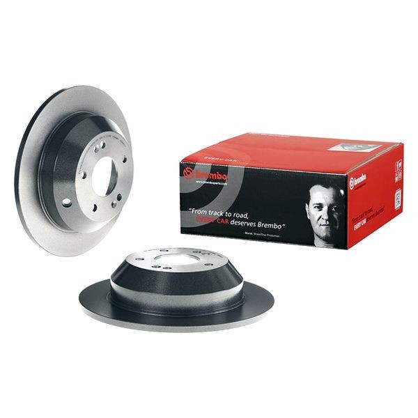 For Hyundai Santa Fe XL 13-19 Brembo UV Coated Plain Solid Rear Brake Rotor