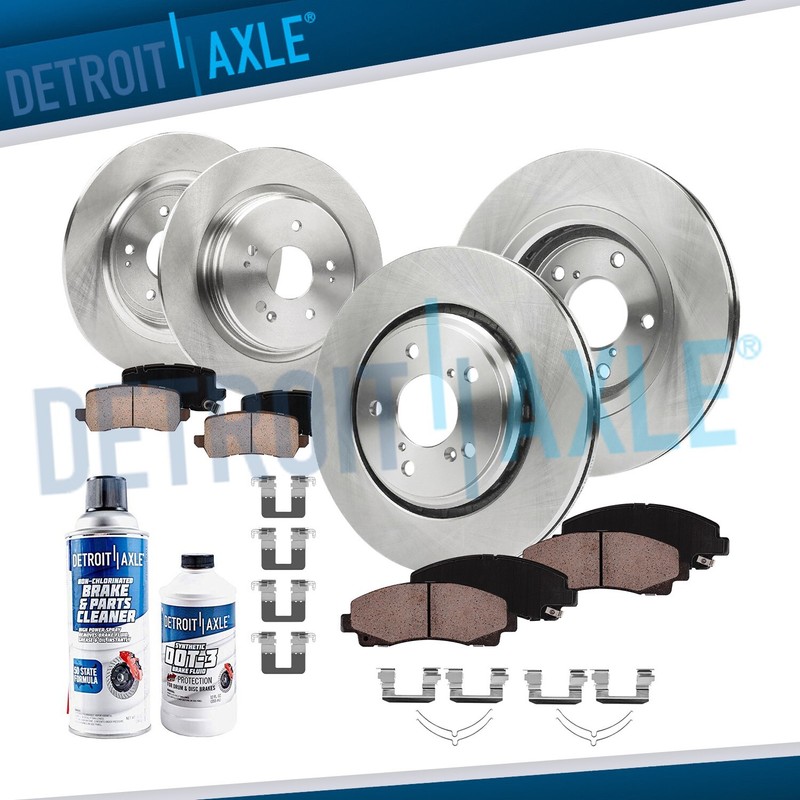 10pc Front and Rear Brake Rotors Ceramic Brake Pads Kit for 2015-2020 Acura TLX