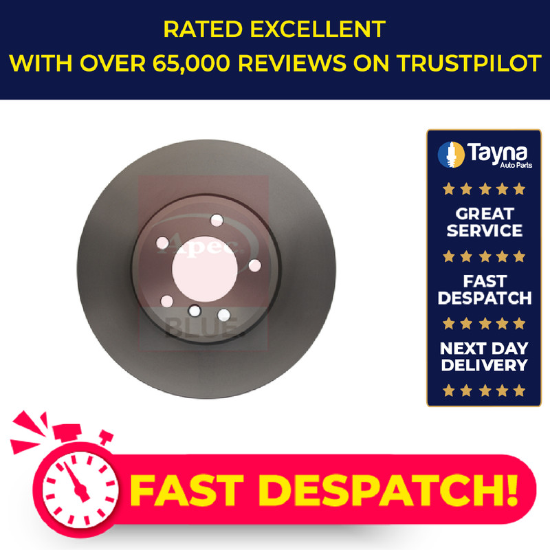 2x Brake Discs Pair Vented fits BMW 530D E60, E61 3.0D Front 02 to 10 324mm Set
