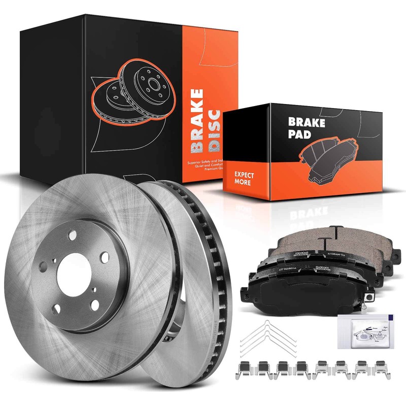 Front Disc Rotors & Ceramic Brake Pads for Lexus GS300 93-05 GS400 SC430 IS300
