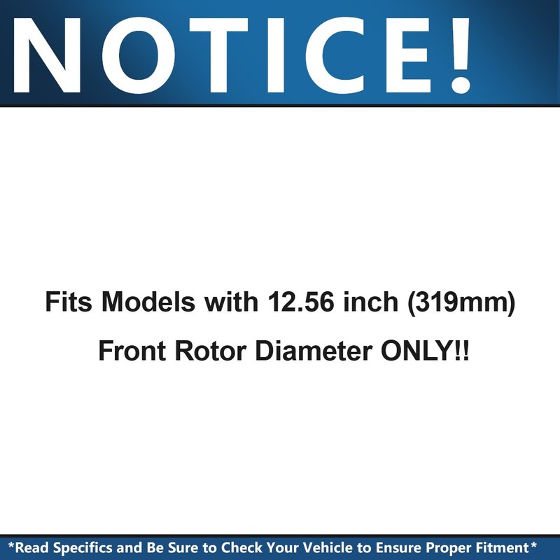 12.56" Front Disc Brake Rotors for 05-09 Toyota 4Runner FJ Cruiser Tacoma 319mm gallery