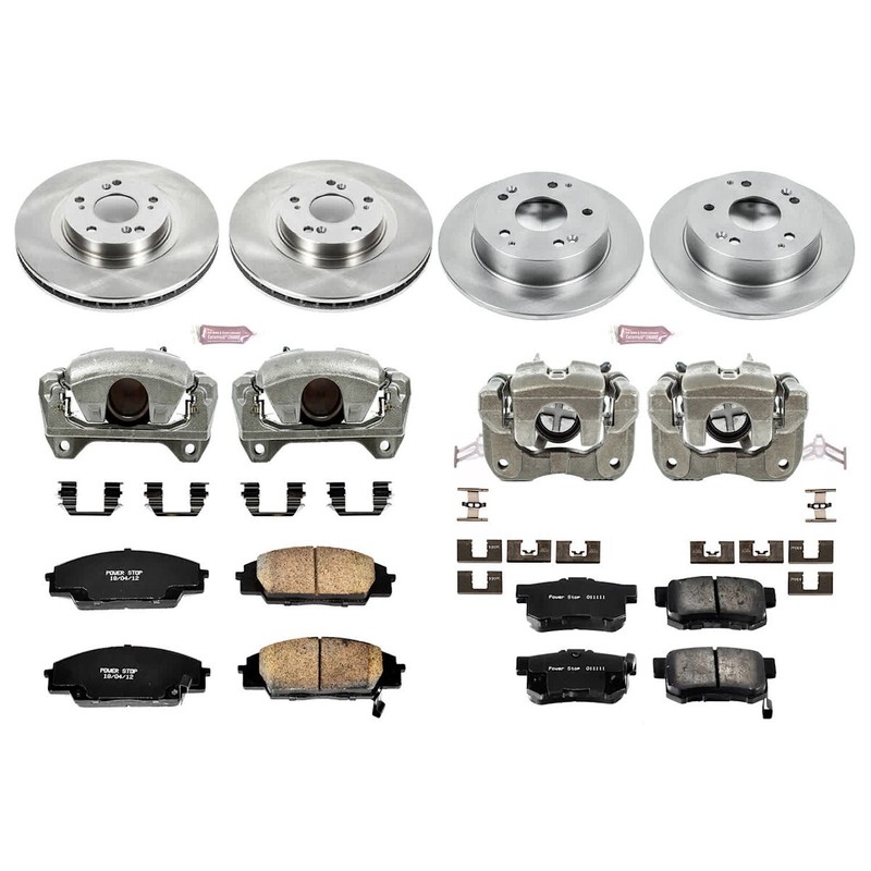 KCOE2441 Powerstop 4-Wheel Set Brake Kit With Calipers Front & Rear for RSX gallery