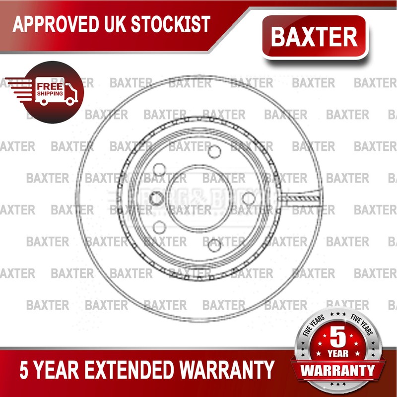 Fits BMW 3 Series 2004-2019 1 Series 2004- 2 Series 2012- Baxter Rear Brake Disc