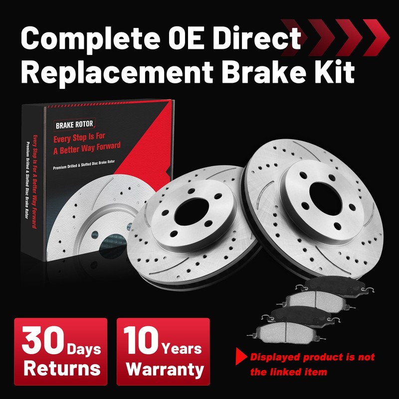 Front Drilled Rotors Brake Pads for 2008 2009- 2017 Buick Enclave Chevy Traverse gallery