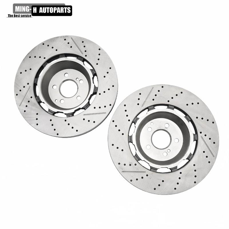 For 2014 2015-2020 Mercedes Benz S63 & S65 AMG 2x Front Brake Rotors gallery