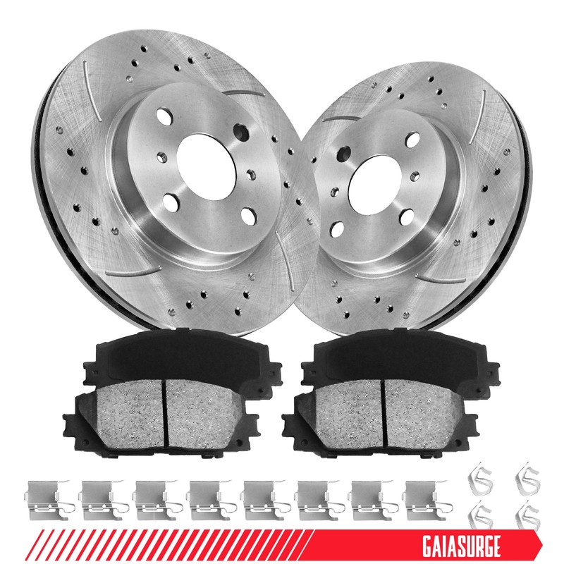 Front Disc Rotors Brake Pads for 2016 2017 2018 Toyota Yaris Prius C Scion iQ