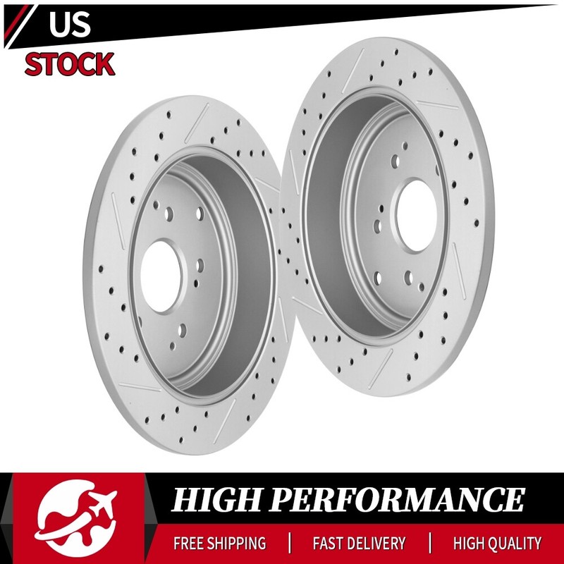 Rear Drilled Disc Brake Rotors For 2003 – 2006 Honda Pilot Acura MDX