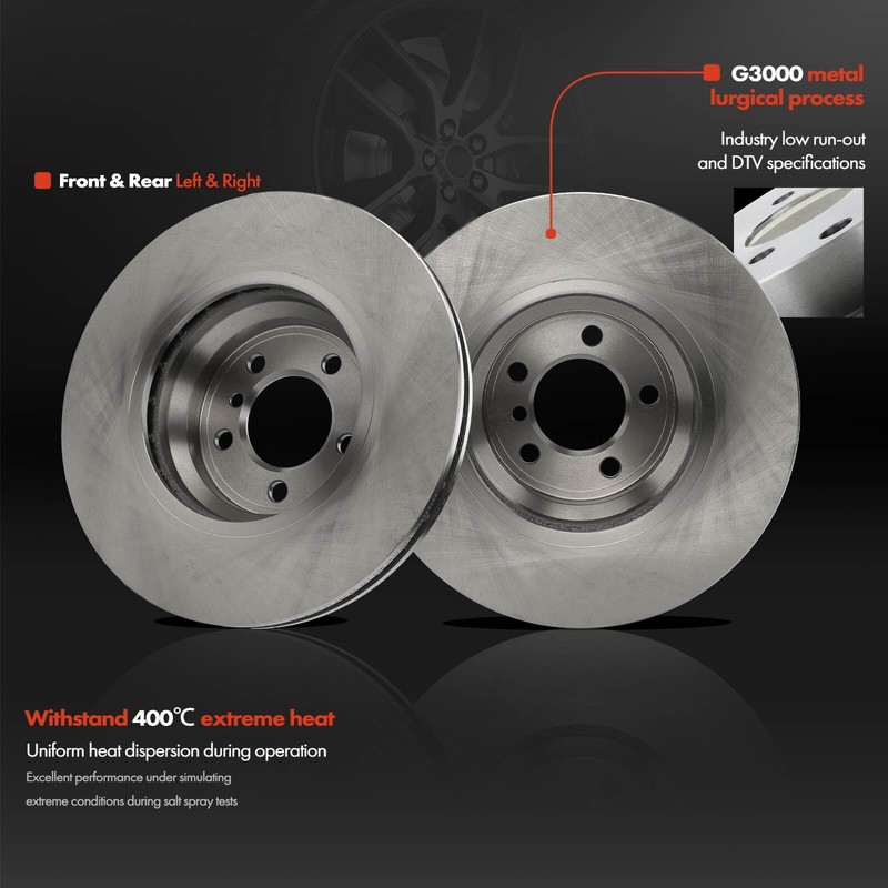 12pcs Front & Rear Disc Brake Rotor & Ceramic Brake Pad for BMW 750i 750Li 760i gallery