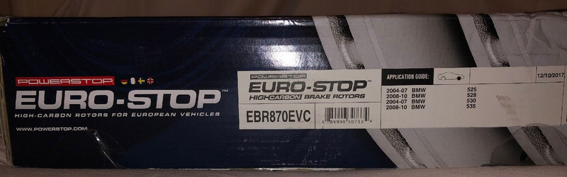 Powerstop, EBR870EVC, Euro-Stop High Carbon Brake Rotors EBR870EVC gallery