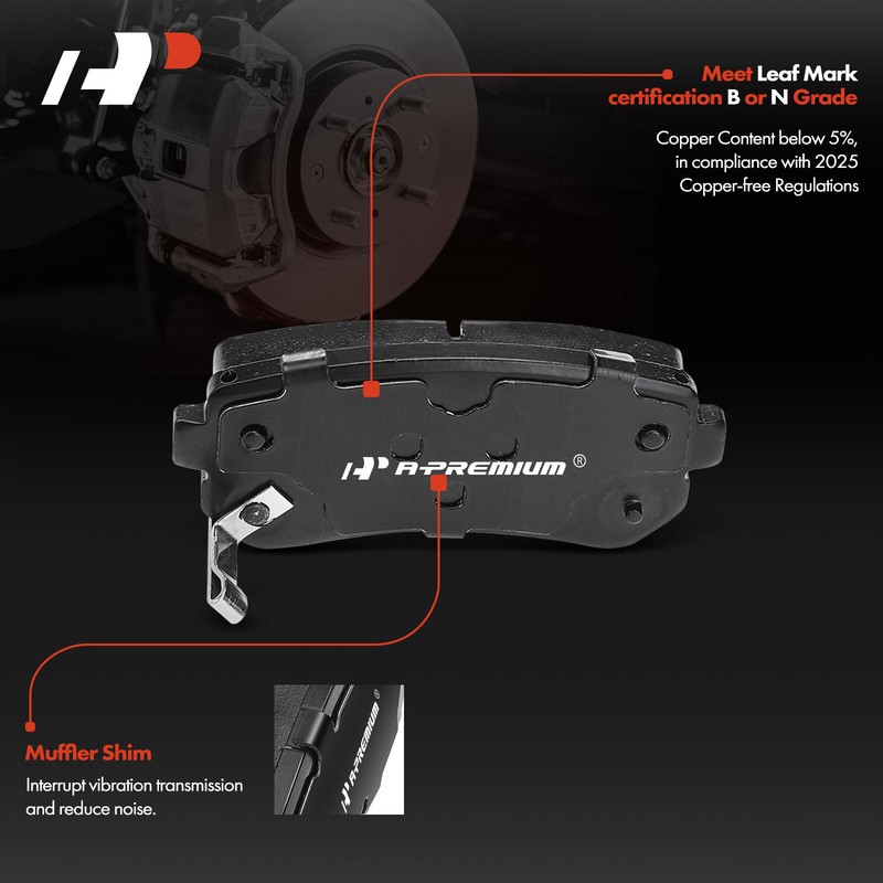 A-Premium Rear Disc Brake Rotor & Pads & Hub Bearing for Forte Koup Forte5 12-13 gallery