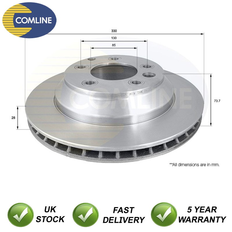 Brake Disc Rear Comline Fits VW Touareg Audi Q7 Porsche Cayenne #1