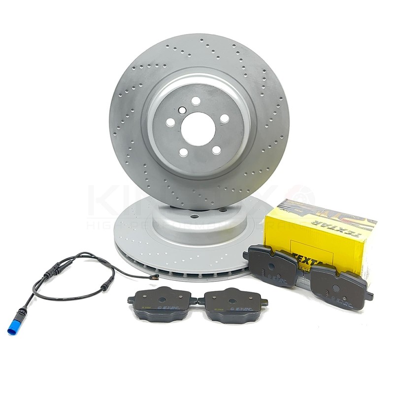 FOR BMW X5 40i G05 M SPORT REAR BRAKE DISCS TEXTAR PADS 370mm