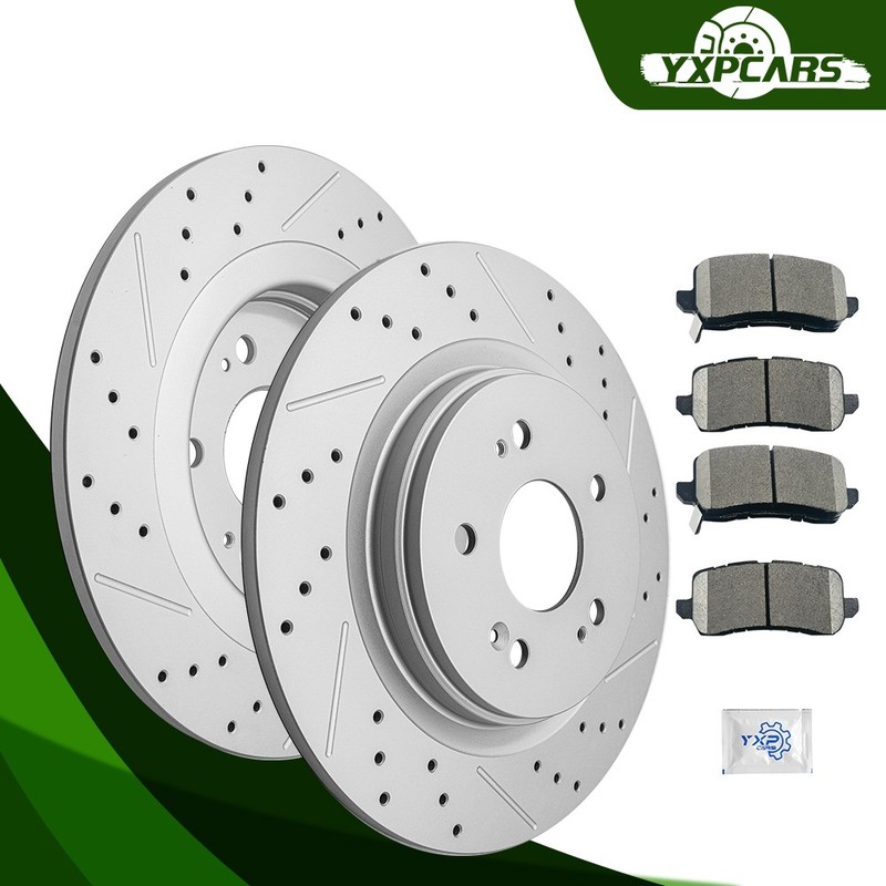 330mm Rear Disc Rotors Ceramic Brake Pads Kit for 2018 – 2023 Honda Odyssey