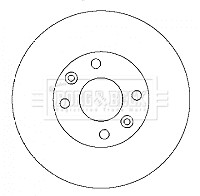 Borg & Beck Front 1x Brake Disc Fits Kia Carens 2002-2006 1.6 1.8 2.0 CRDi gallery