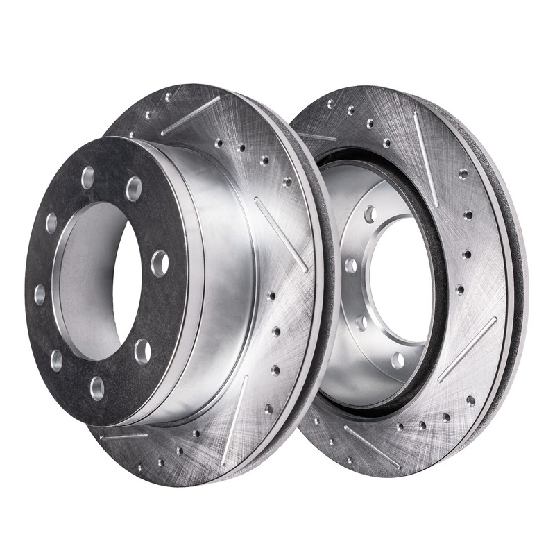 Front Rear Drilled Rotor Brake Pad for Chevy Silverado 2500 GMC Sierra 2500 HD gallery