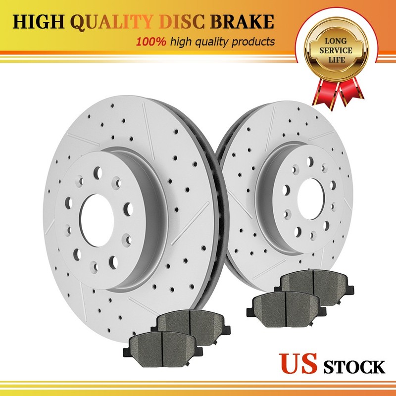 Front Brake Rotors + Ceramic Pads for 2016-2018 2019 2020-2021 2023 Chevy Camaro